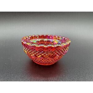 Mosser Fairy Lamp Base Small Glimmer Size Red Opalescent Iridescent Vintage Mint